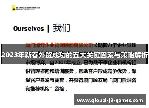 2023年新春外贸成功的五大关键因素与策略解析 2023年新春外贸成功的五大关键因素与策略解析