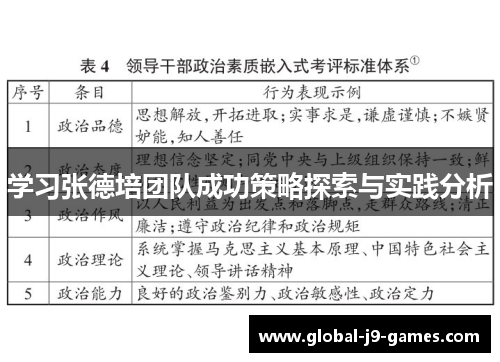 学习张德培团队成功策略探索与实践分析